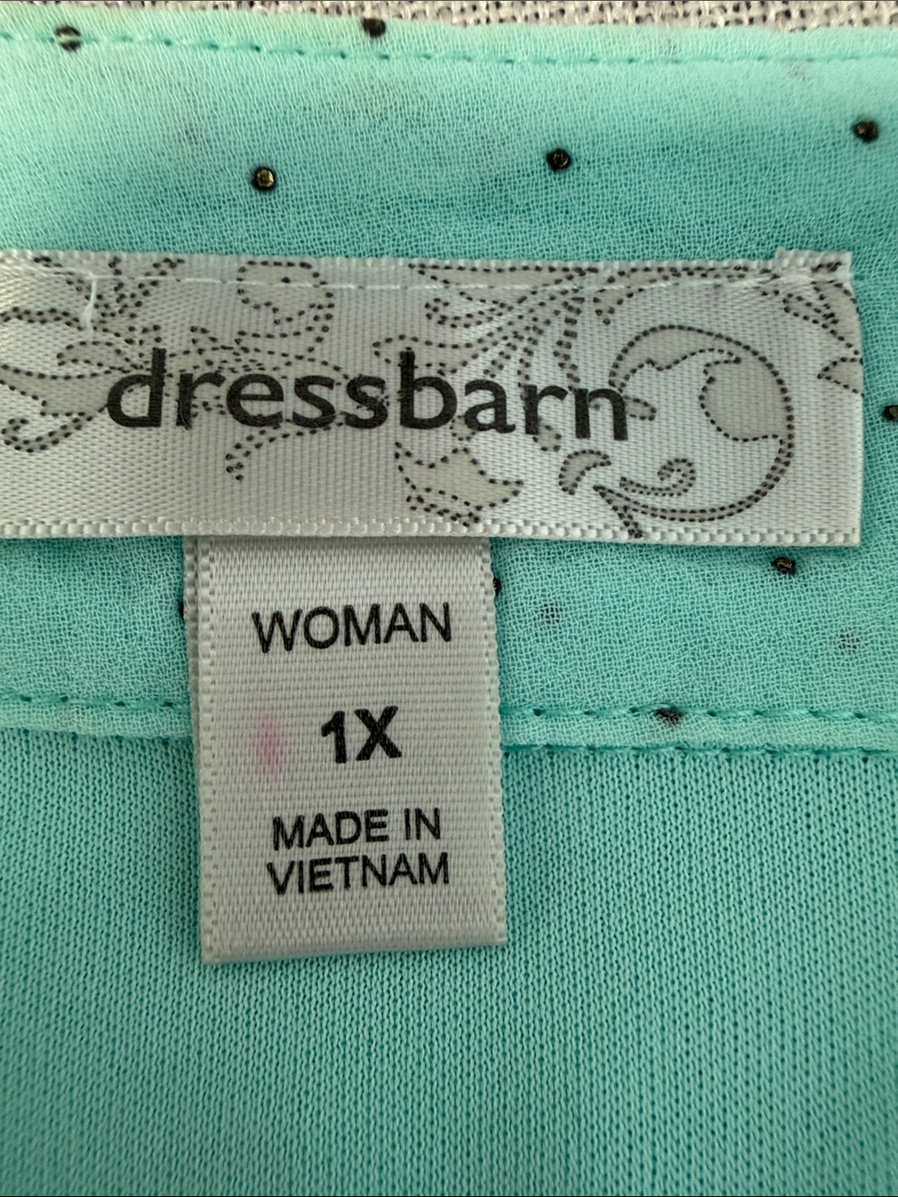 Dress barn Women’s Mint Green Tie-Neck Blouse SZ 1X - Picture 4 of 14